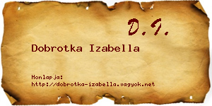 Dobrotka Izabella névjegykártya