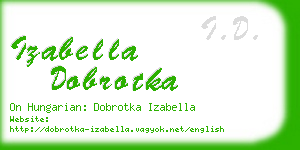 izabella dobrotka business card